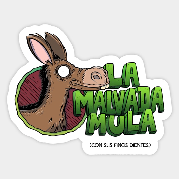 La malvada mula Sticker by FictionFactory